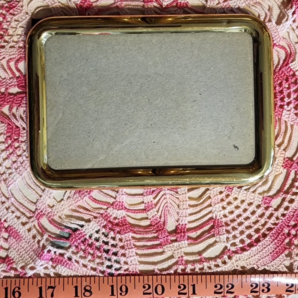 Polished Gold Tone Rectangular Accent Frame